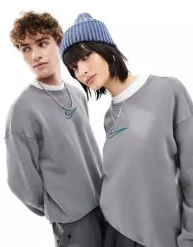 Темно-серый свитшот унисекс Nike Midi Swoosh