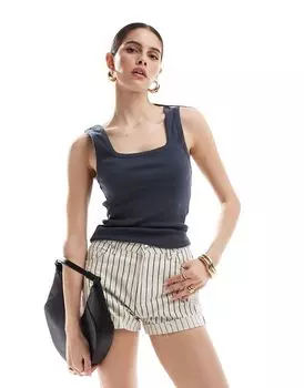 Темно-серый жилет с квадратным вырезом ASOS DESIGN