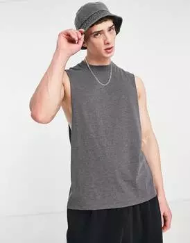 Темно-серый жилет свободного кроя ASOS DESIGN
