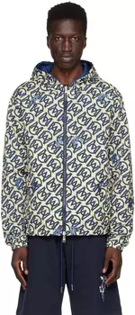 Темно-сине-бежевая двусторонняя куртка Liesse Moncler