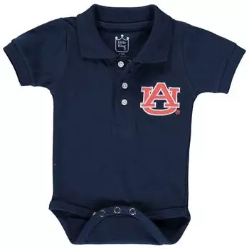 Темно-синее боди-поло Infant Auburn Tigers Unbranded