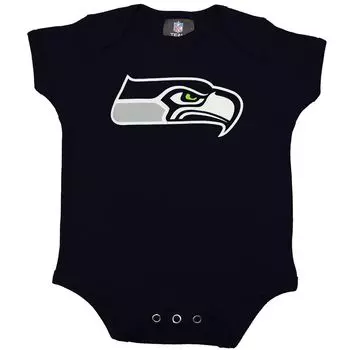 Темно-синее боди с логотипом команды Seattle Seahawks для новорожденных Outerstuff