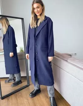 Темно-синее длинное пальто Levi's Frida