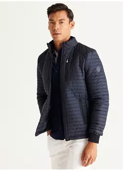 Темно-синее мужское пальто Altnyldz Classic