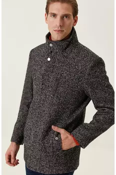 Темно-синее пальто с рисунком Network, темно-синий