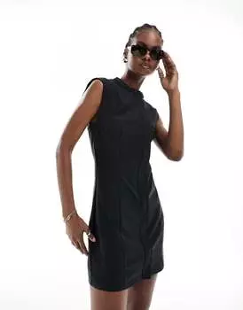 Темно-синее платье без рукавов Mango на молнии