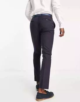 Темно-синие эластичные брюки узкого кроя Selected Homme