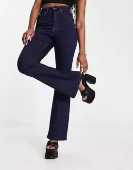 Темно-синие эластичные расклешенные джинсы ASOS Power