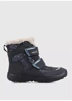 Темно-синие ботинки Gore-Tex для девочек из замши кожи и текстиля CRYSTAL 1-009091-8000-2 Superfit, темно-синий