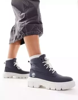 Темно-синие ботинки на шнуровке Timberland Greyfield