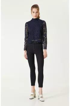 Темно-синие брюки из необработанного денима Network, темно-синий