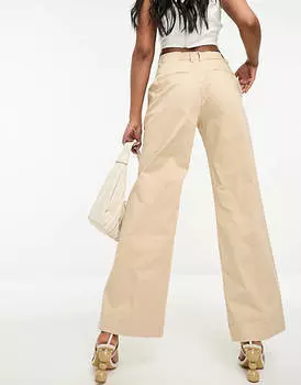 Темно-синие брюки из твила Abercrombie & Fitch