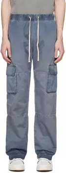 Темно-синие брюки карго со вставками Les Tien