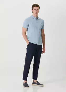 Темно-синие брюки с эластичной резинкой на талии Polo Ralph Lauren