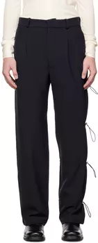 Темно-синие брюки с кулиской Carlota Barrera