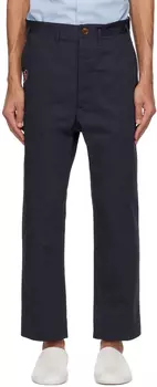 Темно-синие брюки с вышивкой Vivienne Westwood