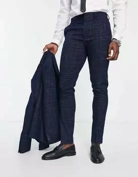 Темно-синие брюки-скинни ASOS