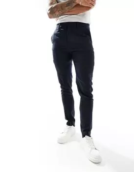 Темно-синие брюки-скинни ASOS DESIGN
