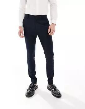 Темно-синие брюки-скинни ASOS DESIGN