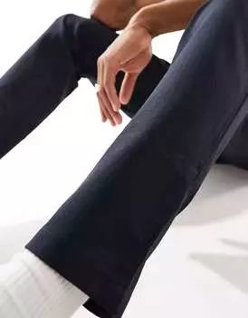 Темно-синие брюки узкого кроя Selected Homme