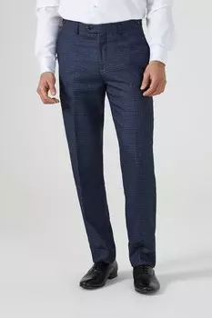 Темно-синие брюки в клетку Woolf's Skopes, синий