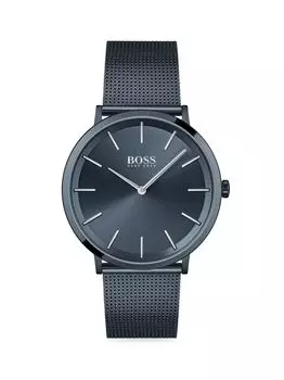 Темно-синие часы Skyliner из нержавеющей стали с браслетом HUGO BOSS, синий