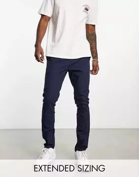 Темно-синие чиносы скинни ASOS