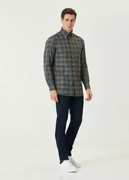 Темно-синие джинсовые брюки-трубочки LUIGI BORRELLI