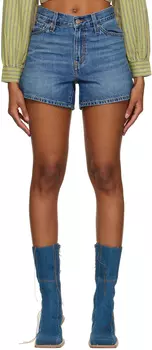 Темно-синие джинсовые шорты Mom 80-х Levi's