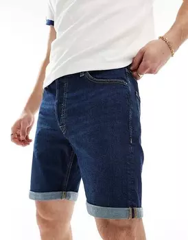 Темно-синие джинсовые шорты свободного кроя Jack & Jones
