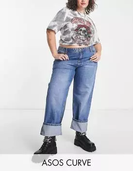 Темно-синие джинсы ASOS DESIGN Curve