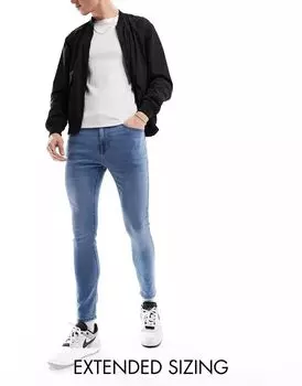 Темно-синие джинсы ASOS Power Stretch на джинсах