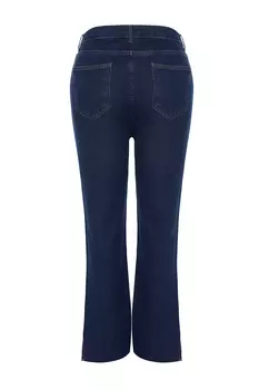 Темно-синие джинсы большого размера с завышенной талией Trendyol, синий