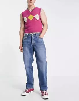 Темно-синие джинсы классического кроя ASOS DESIGN