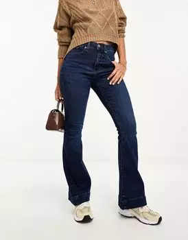Темно-синие джинсы-клеш River Island