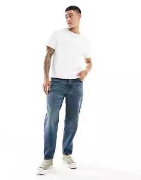 Темно-синие джинсы-морковки ASOS