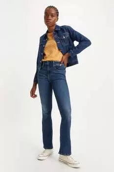 Темно-синие джинсы с расклешенными штанинами и завышенной талией 725 Levi's, синий
