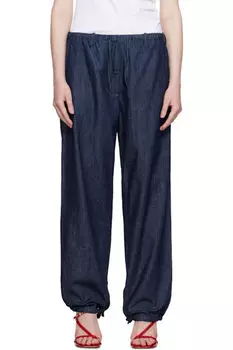 Темно-синие джинсы с завязками Dries Van Noten