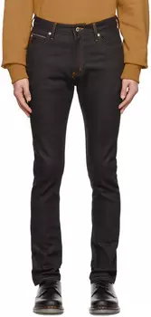 Темно-синие джинсы с завышенной талией Naked &amp; Famous Denim