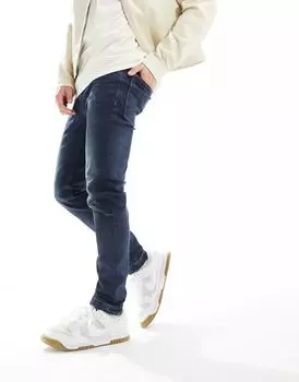 Темно-синие джинсы скинни ASOS