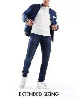 Темно-синие джинсы скинни ASOS
