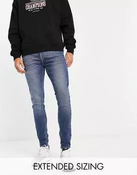Темно-синие джинсы стрейч ASOS DESIGN