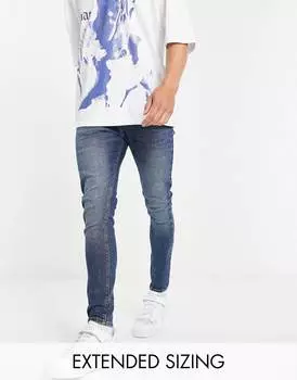 Темно-синие джинсы стрейч ASOS DESIGN