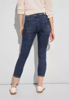 Темно-синие джинсы узкого кроя STREET ONE, синий