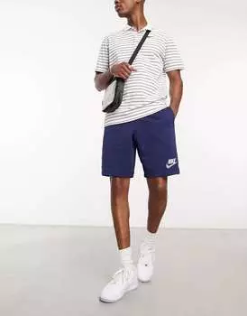 Темно-синие флисовые шорты Nike Club