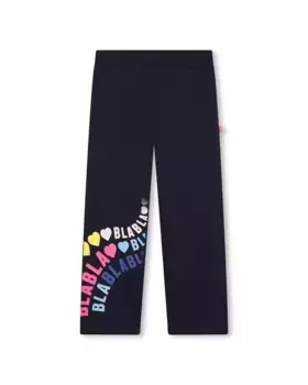 Темно-синие хлопковые спортивные штаны для девочки Billieblush, темно-синий