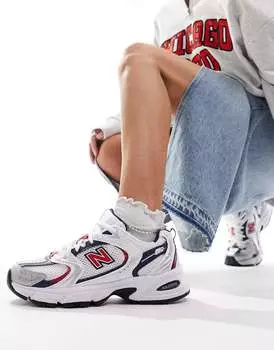 Темно-синие и красные кроссовки New Balance 530