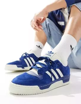 Темно-синие и кремовые кроссовки adidas Originals Rivalry Low