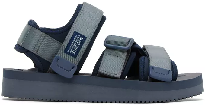 Темно-синие и серые сандалии KISEE-V Suicoke