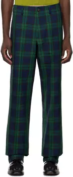 Темно-синие и зеленые брюки Nathan Molly Goddard